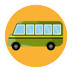 bus vehicle isolated icon vector illustration design