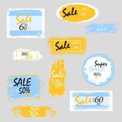 Geometrical social media sale banners
