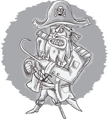 Angry Pirate Vector Illustration 3