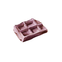 piece of chocolate bar. Isolated on white background.