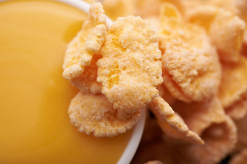 honey and corn flakes
