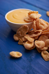 honey and corn flakes