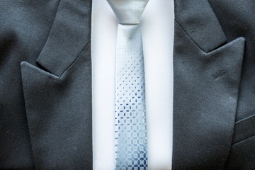 Modern business suit with tie