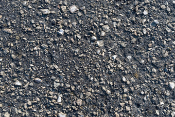 Close up from porous asphalt