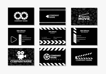 Naklejka premium Vector set of creative business cards