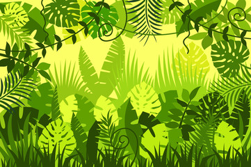 Obraz premium jasne tropikalne tło. ilustracji wektorowych.