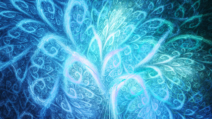 Kaleidoscope sparks. Interweaving branches chaos. 3D surreal illustration. Sacred geometry. Mysterious psychedelic relaxation pattern. Fractal abstract texture. Digital artwork graphic astrology magic