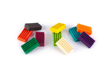 Photo children's colored plasticine 