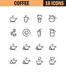 Coffee icon set