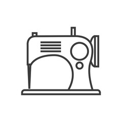 sewing machine icon over white background. tailor shop design. vector illustration