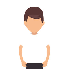 young man character icon vector illustration design