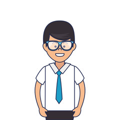 businessman character avatar isolated vector illustration design