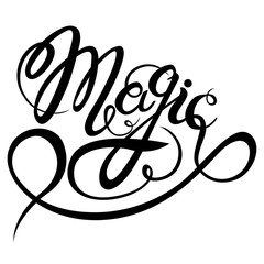 Lettering Magic for your design, isolated on the white background