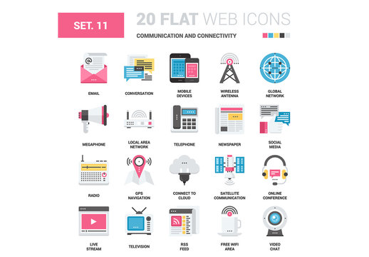 20 CMYK-Styled Communication Icons