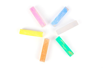 Color chalk isolated 