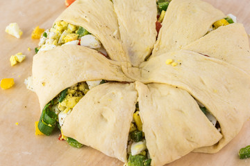 Breakfast bacon pie.