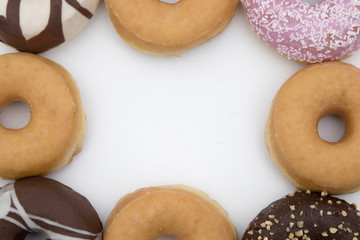 background white with those donuts
