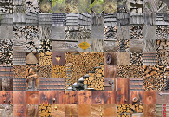 Collage: Holz