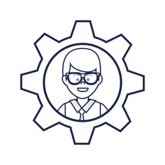 businessman character avatar isolated vector illustration design