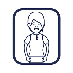 cute woman avatar casual vector illustration design