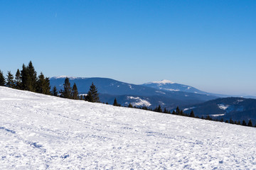 Zimowy krajobraz, Babia Góra, Pilsko