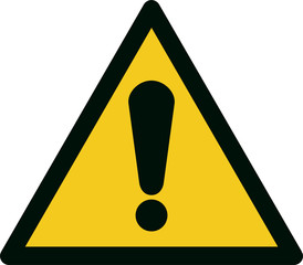 ISO 7010 W001 General warning sign - obrazy, fototapety, plakaty