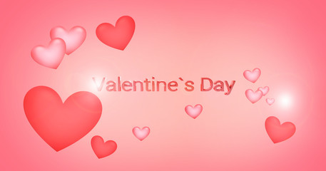 valentines daysoft hearts background 3d render