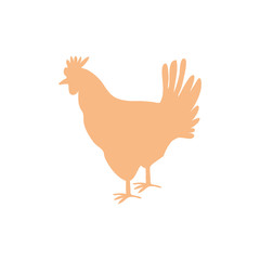 Chicken meal silhouette icon vector illustration graphic design