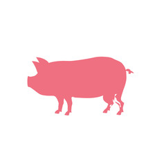 Pork silhouette meal icon vector illustration graphic design