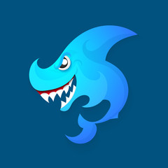 Naklejka premium angry shark logo