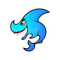 Naklejka premium angry shark logo