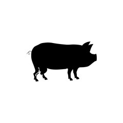 Pork silhouette meal icon vector illustration graphic design