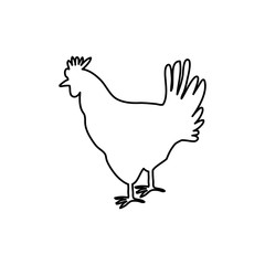 Chicken meal silhouette icon vector illustration graphic design