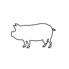 Pork silhouette meal icon vector illustration graphic design