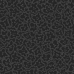 Funny popcorn seamless pattern