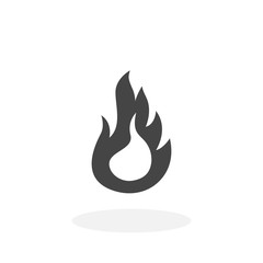 Fire Icon. Vector logo on white background