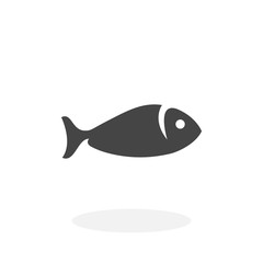 Fish Icon. Vector logo on white background