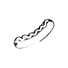 Delicious sausage bbq icon vector illustration graphic design