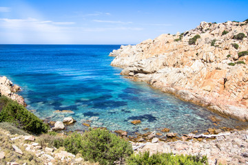 Fototapeta na wymiar Beautiful sea coastline, Sardinia, Italy