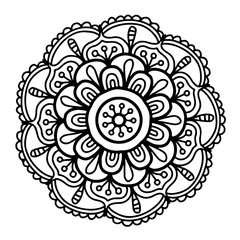 Vector image for adult coloring book Mandala Doodle illustration