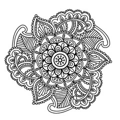 Vector image for adult coloring book Mandala Doodle illustration