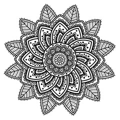 Vector image for adult coloring book Mandala Doodle illustration