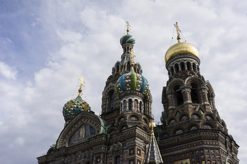 Fototapeta na wymiar A historical Church of the Savior on Spilled Blood from saint petersburg russia