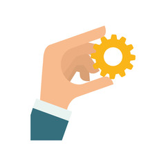Gear machinery piece icon vector illustration graphic design