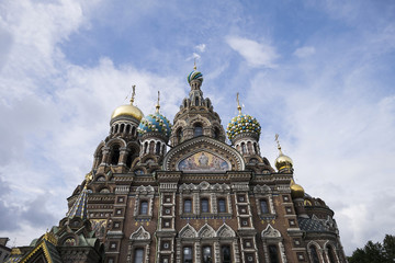 Fototapeta premium A historical Church of the Savior on Spilled Blood from saint petersburg russia