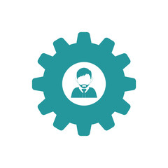 Businessman executive profile icon vector illustration graphic design