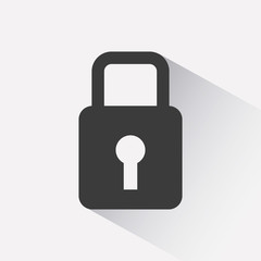 security padlock icon over white background. vector illustration