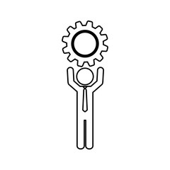 Gear machinery piece icon vector illustration graphic design