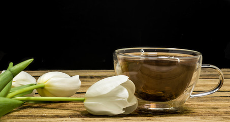 tulips and tea Cup