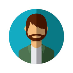 man cartoon icon over white background. colorful design. vector illustration